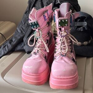 Pink Demonia Women's Platform Boot